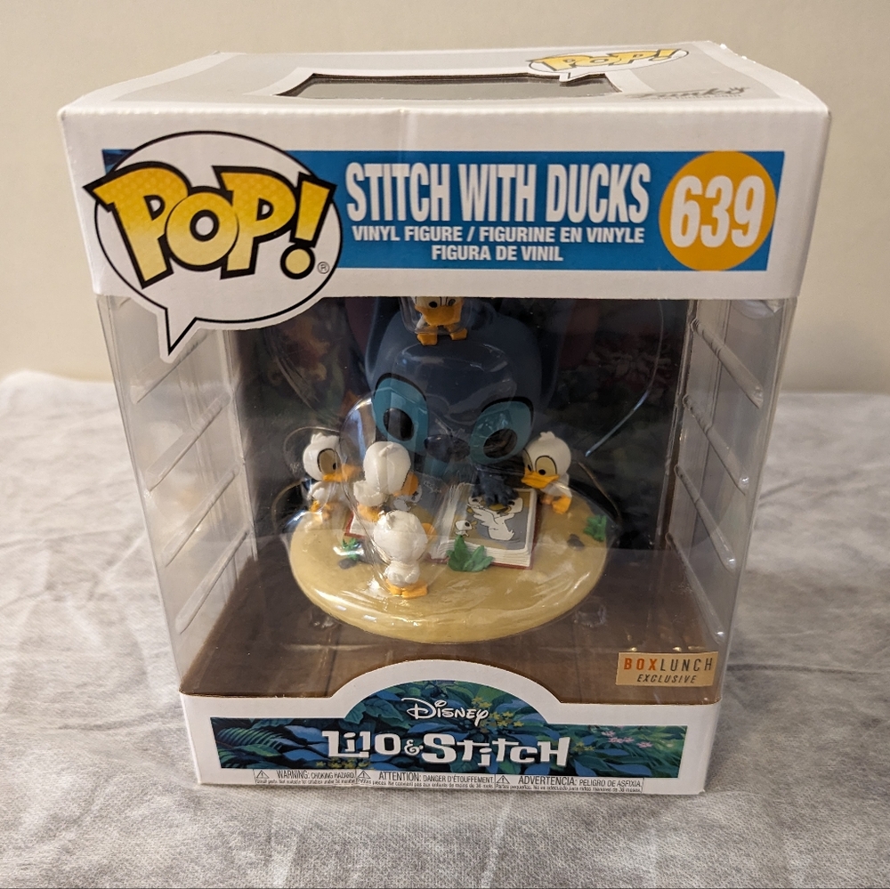 Funko Pop Vinyl: Stitch with Ducks Figurine #639 Deluxe 6" Boxlunch Exclusive